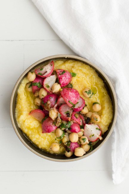 Roasted Radish Polenta