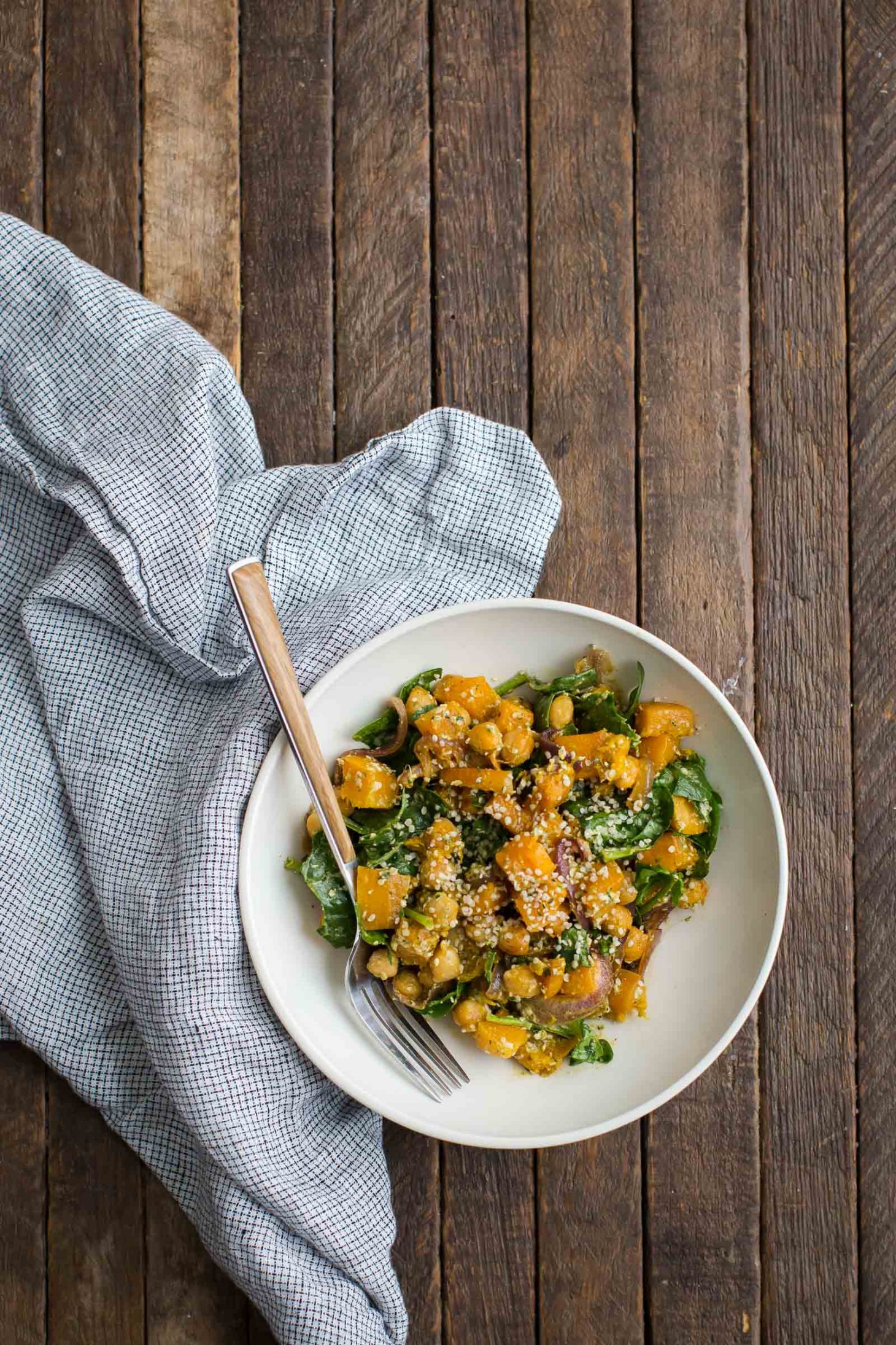 Roasted Butternut Squash Salad with Herbed Hemp Dressing