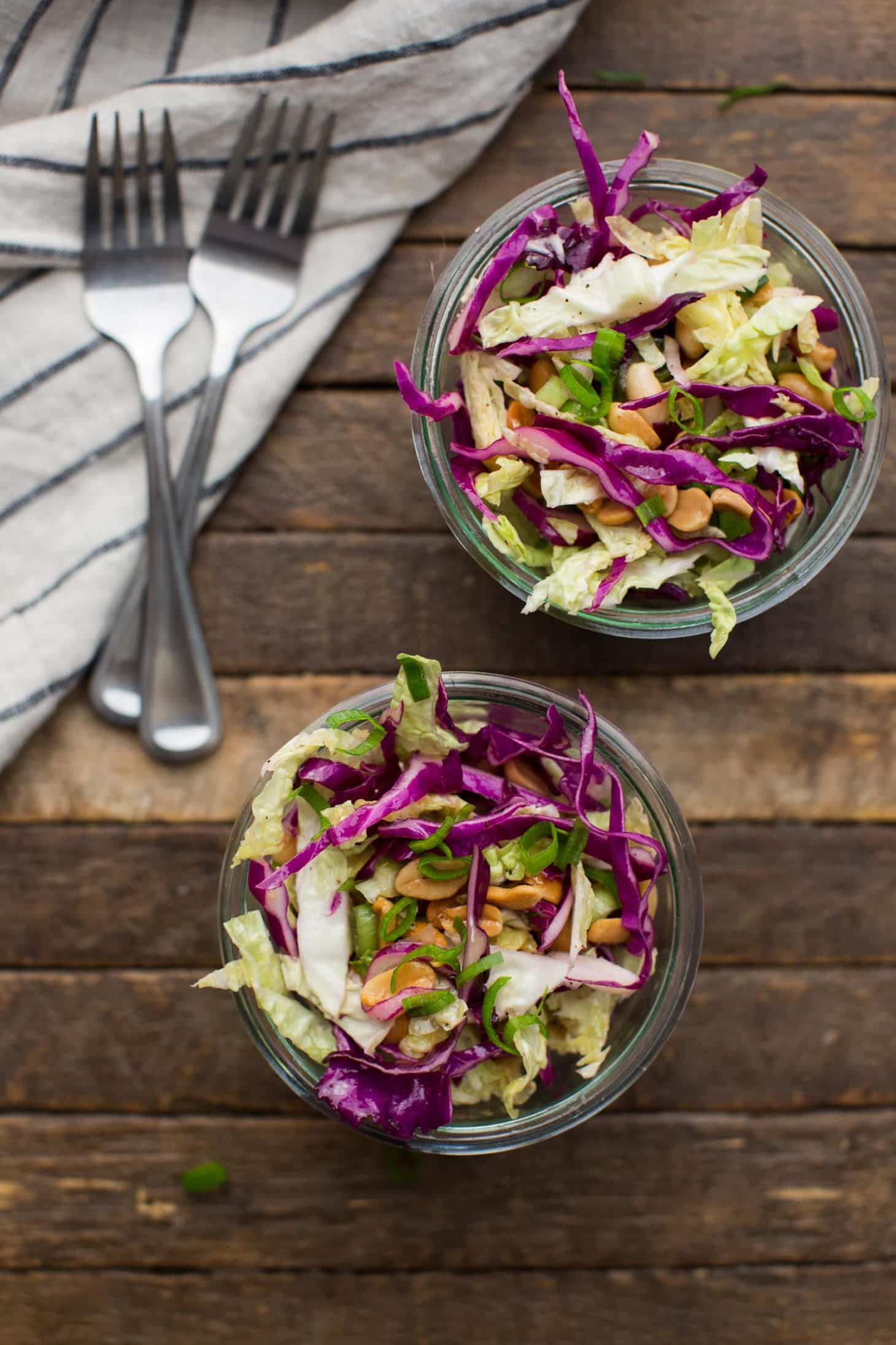 Quick Cabbage Salad with Peanuts