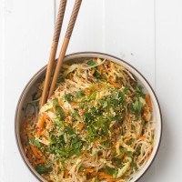 Cold Noodle Salad with Cabbage
