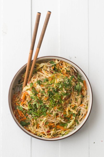 Cold Noodle Salad with Cabbage