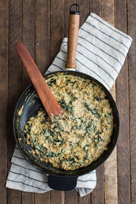 Kale Risotto with Farro