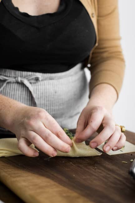 Pleating the Pea Potsticker