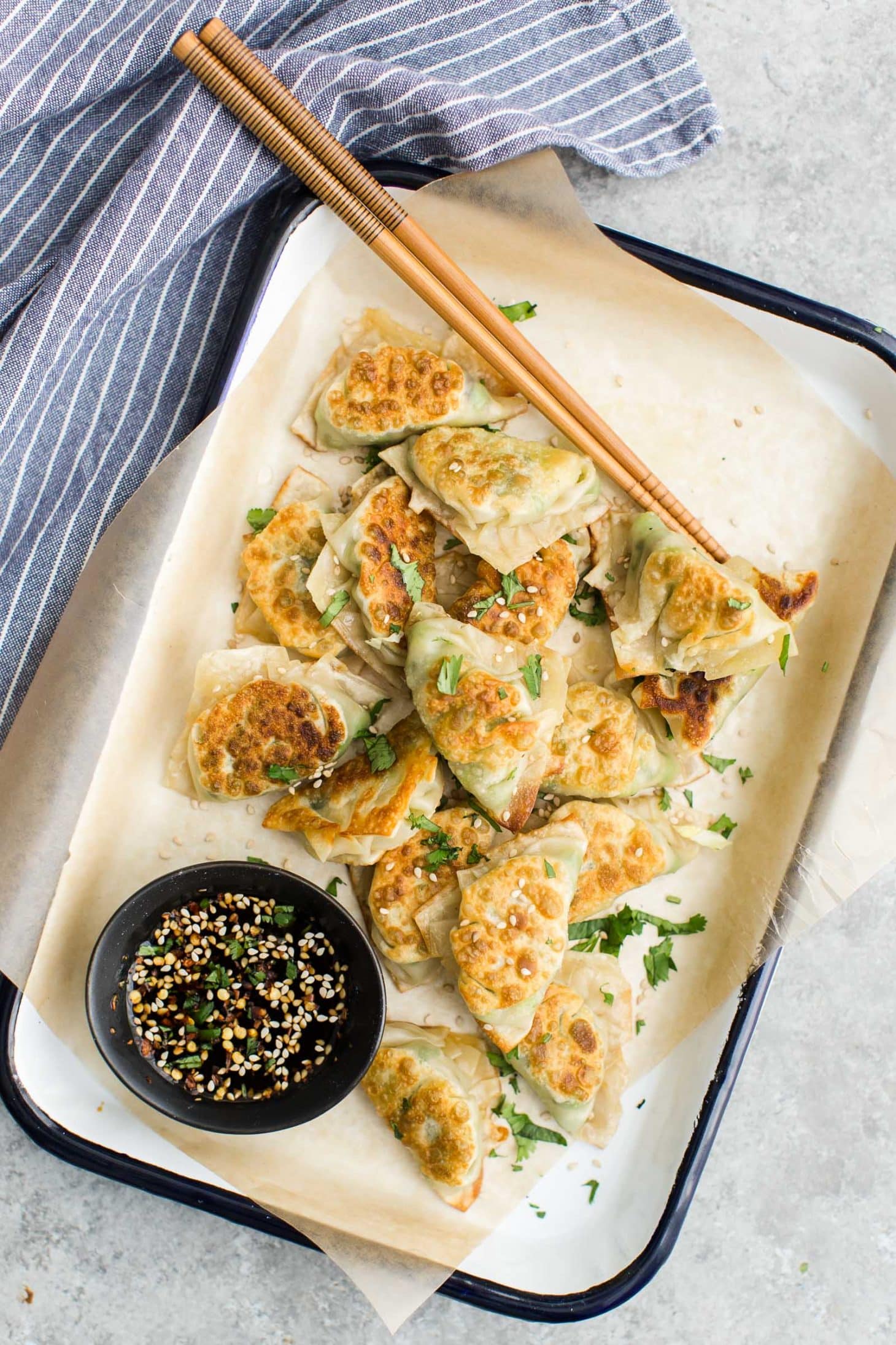 Cabbage Pea Potstickers