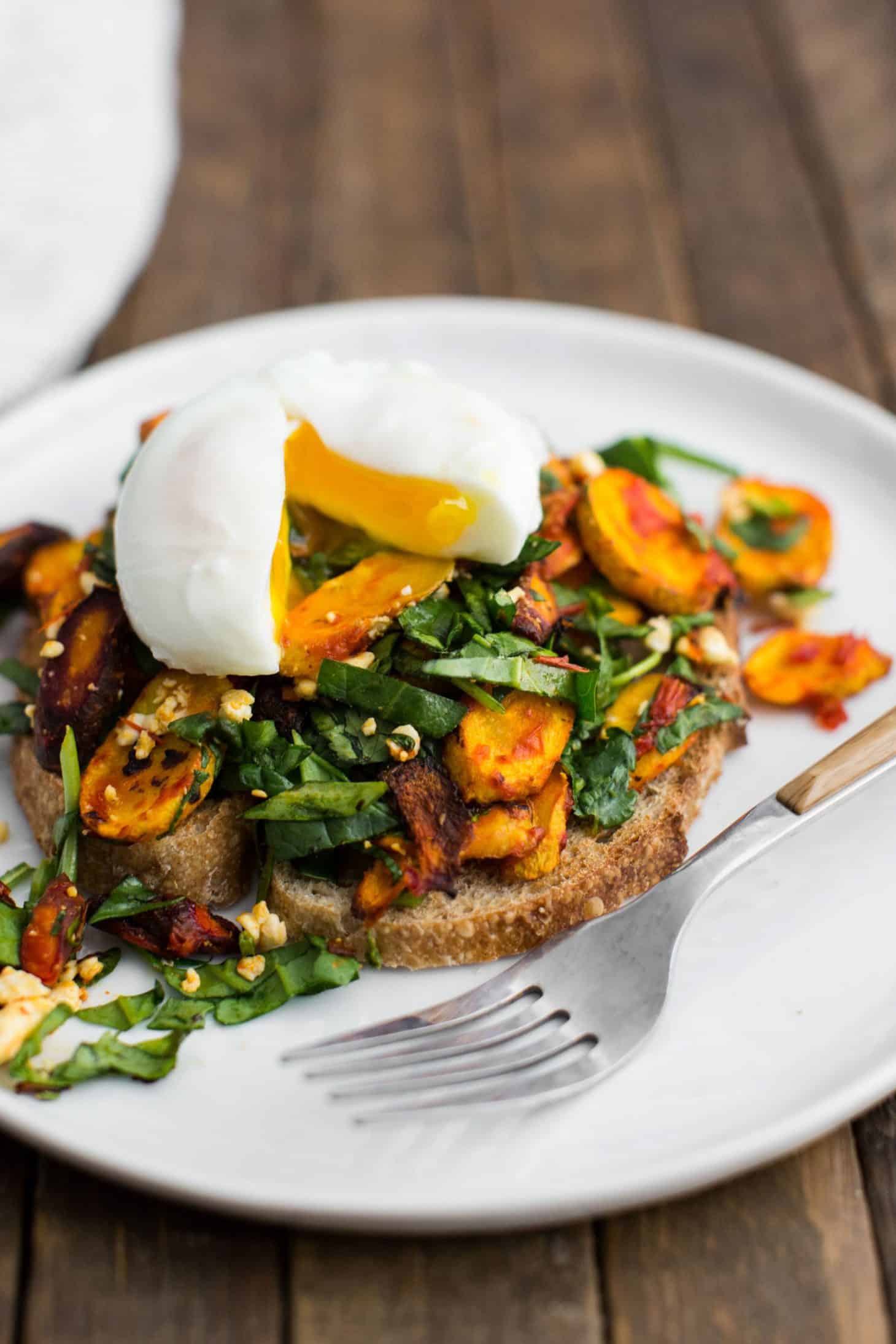 Harissa Roasted Carrot Toast