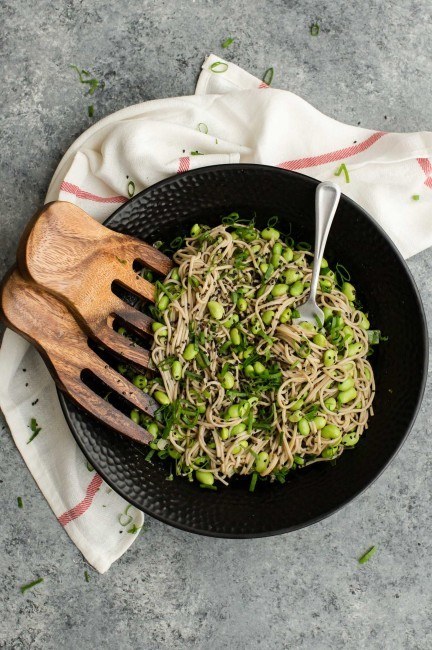 Edamame Sesame Soba Noodle Bowl