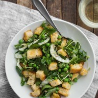 Spring Panzanella with Peas and Fennel
