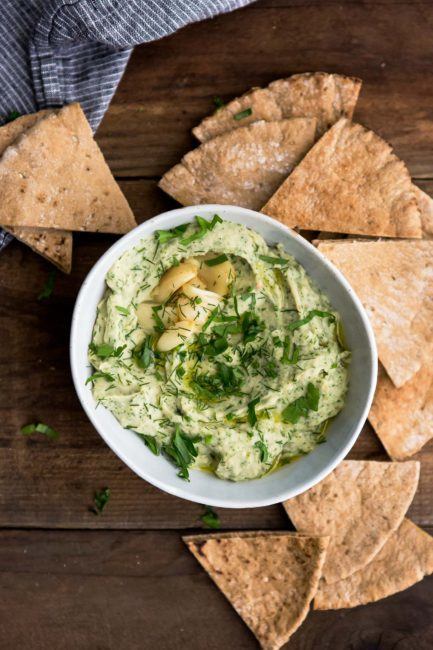 Roasted Garlic White Bean Dip