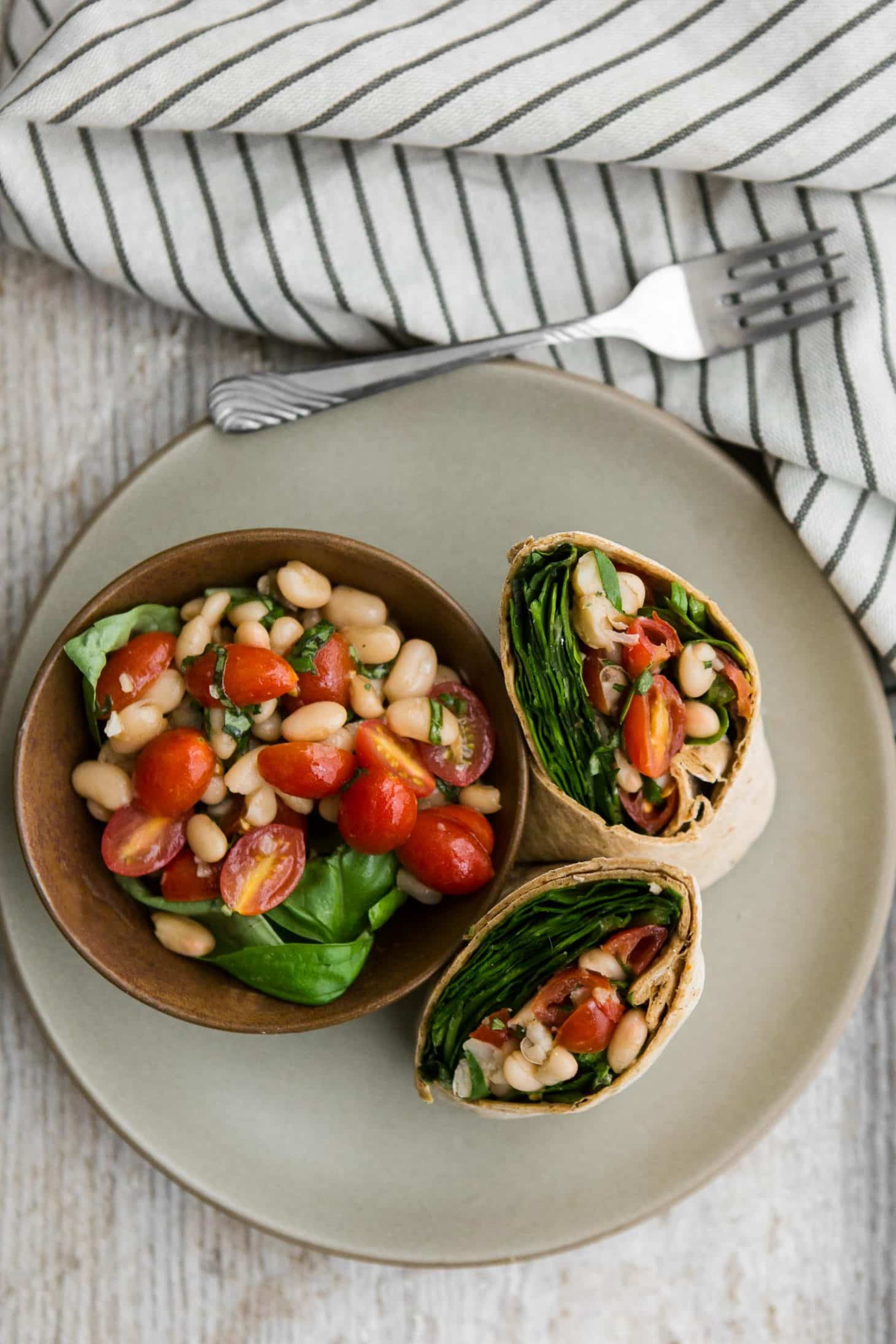 Bruschetta White Bean Wrap