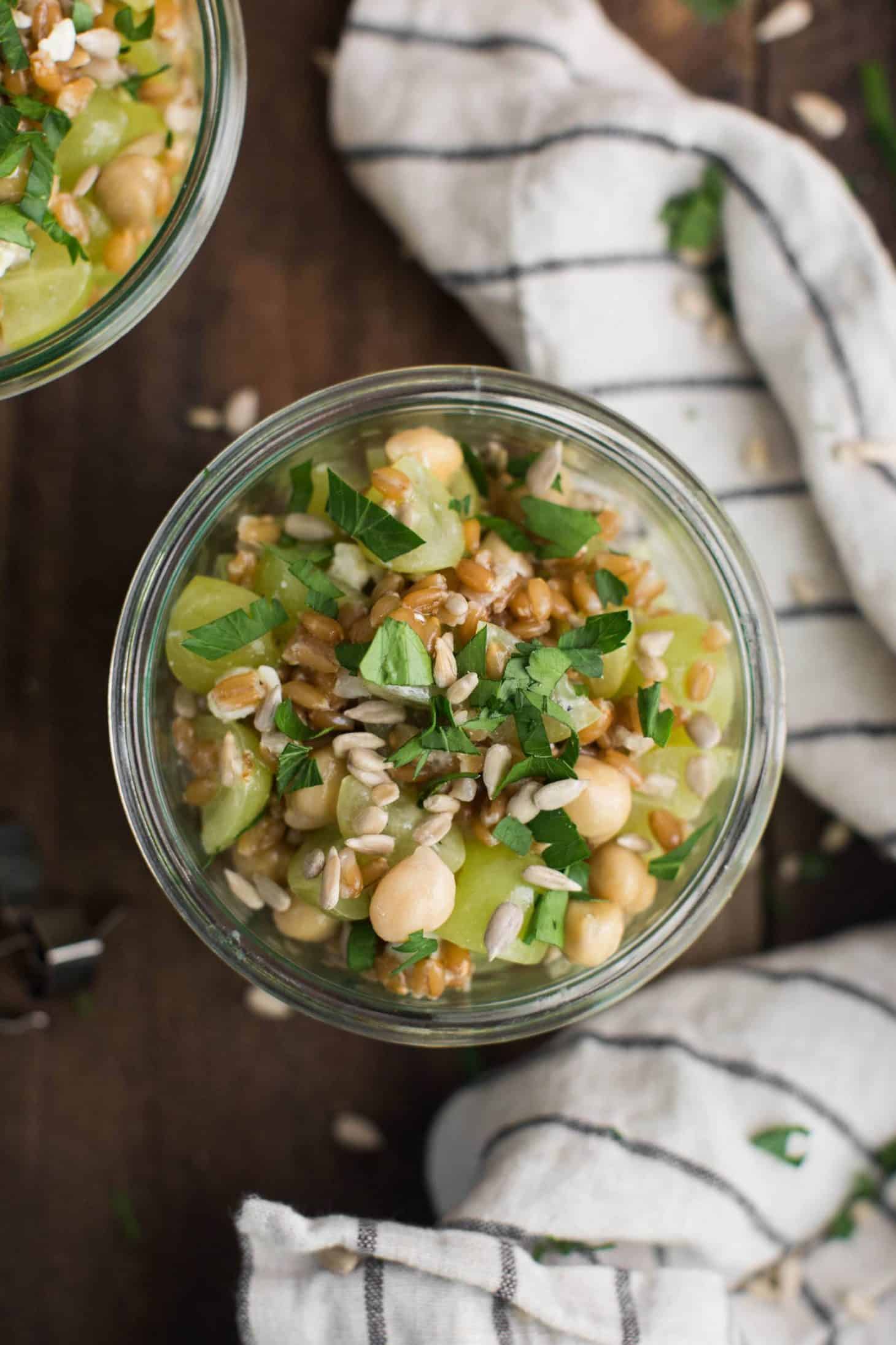 Spelt Grape Salad with Chickpeas