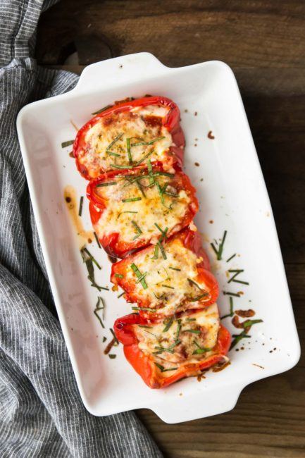 Easy Lasagna Stuffed Peppers | @naturallyella