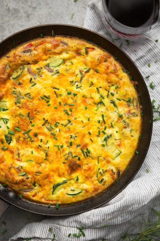 Summer Vegetable Frittata with Sweet Corn | Naturally Ella