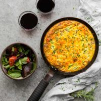 Summer Vegetable Frittata with Zucchini, Peppers, and Sweet Corn | @naturallyella