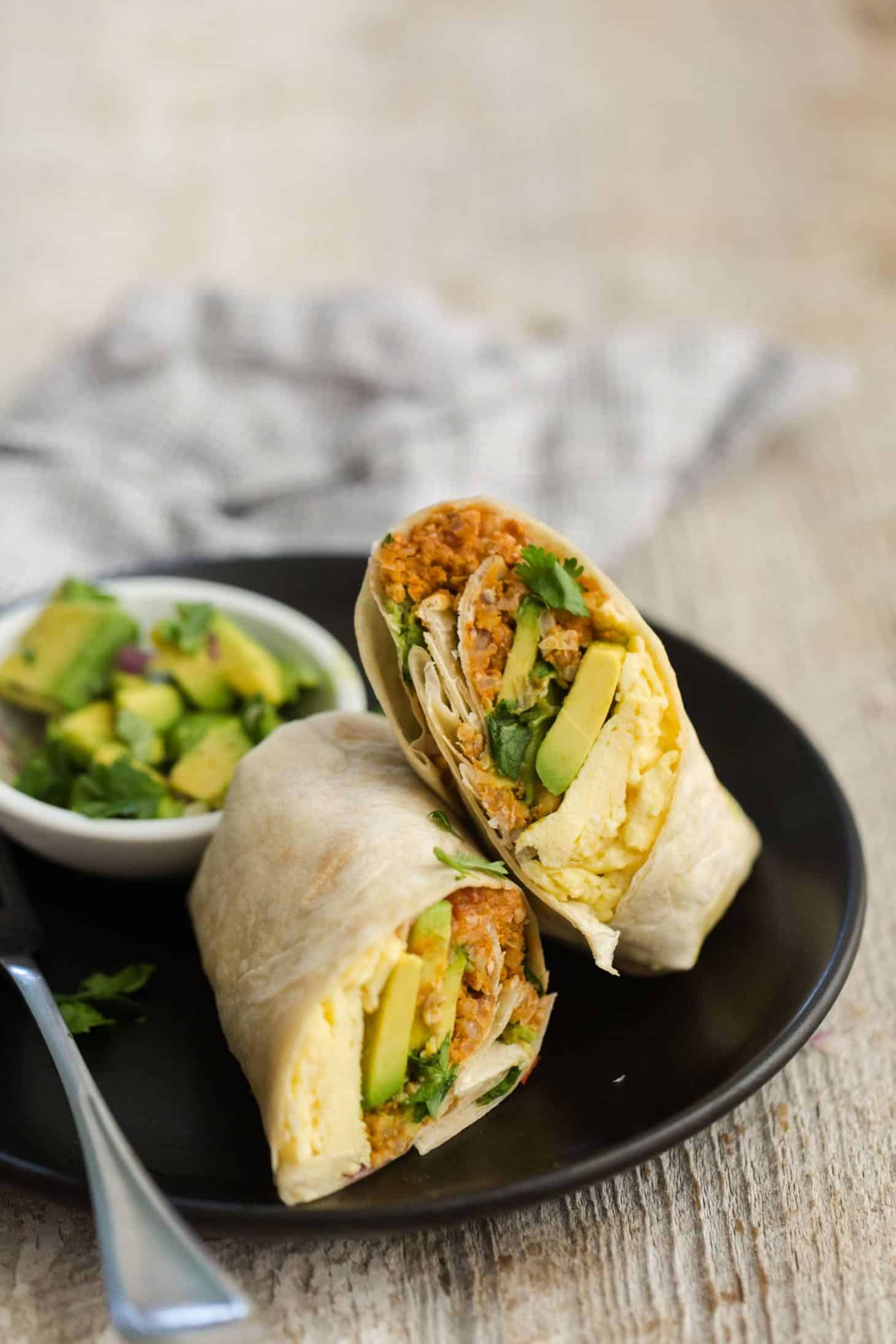 Image result for veggie breakfast burrito"