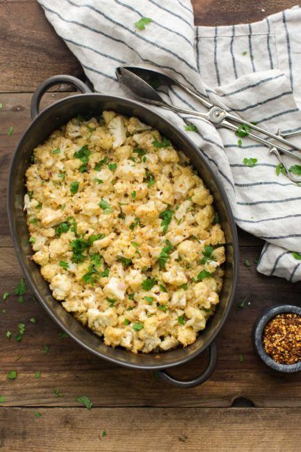 Cauliflower and Millet Gratin with Havarti Cheese | @naturallyella