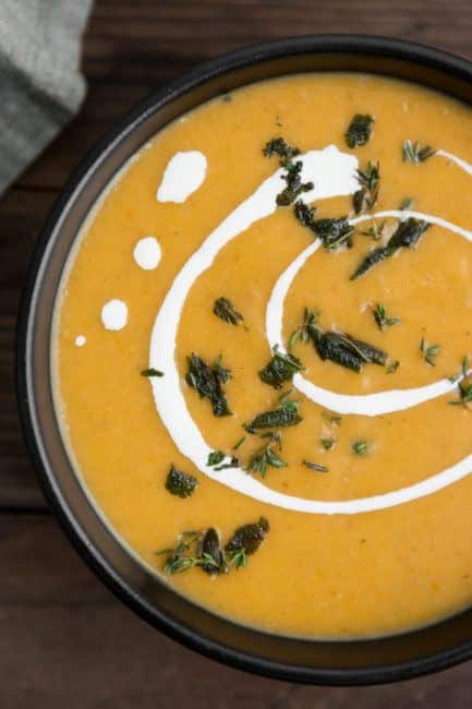 Roasted Celeriac Soup with Thyme | Naturally Ella