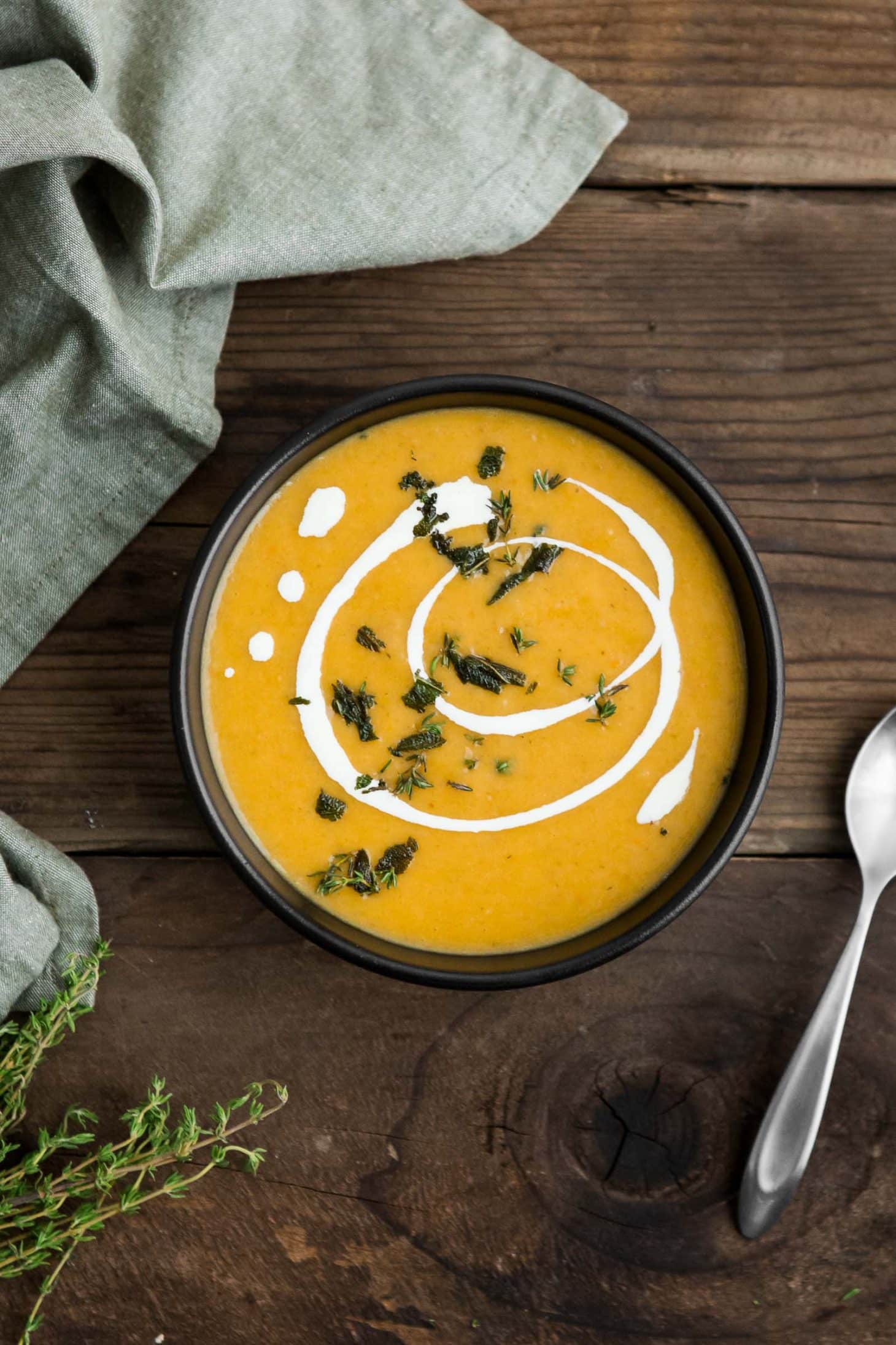 Celeriac Soup with Thyme | @naturallyella