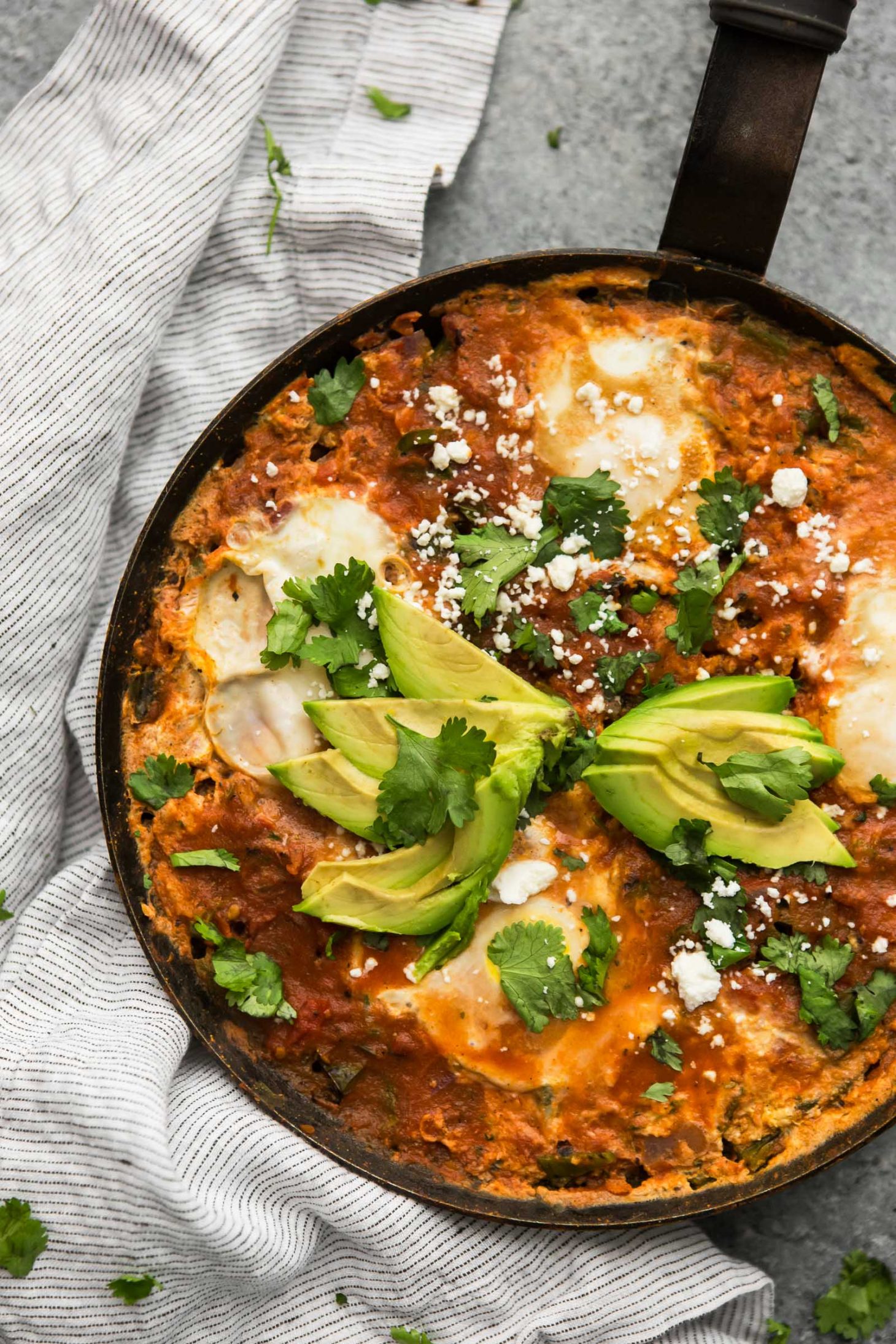 Enchilada Skillet with Eggs | @naturallyella