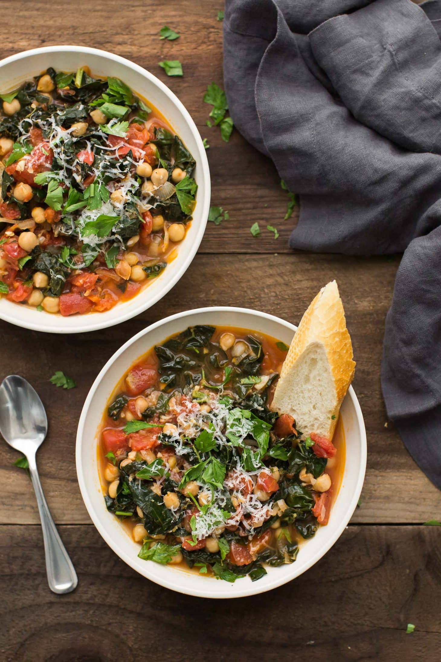 Kale and Chickpea Stew with Tomatoes | @naturallyella