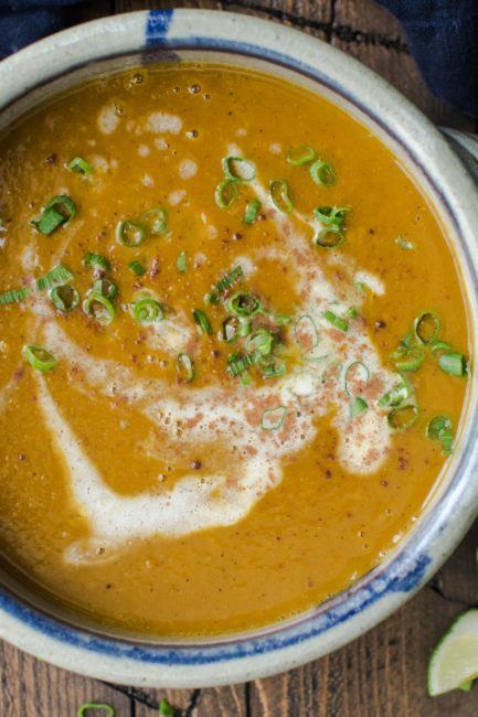 Five-Spice Parsnip Pumpkin Soup | @naturallyella