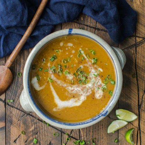 Five-Spice Pumpkin Soup with Parsnips | @naturallyella