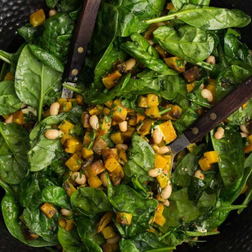 Roasted Beet Salad with Herbs and Greens | @naturallyella