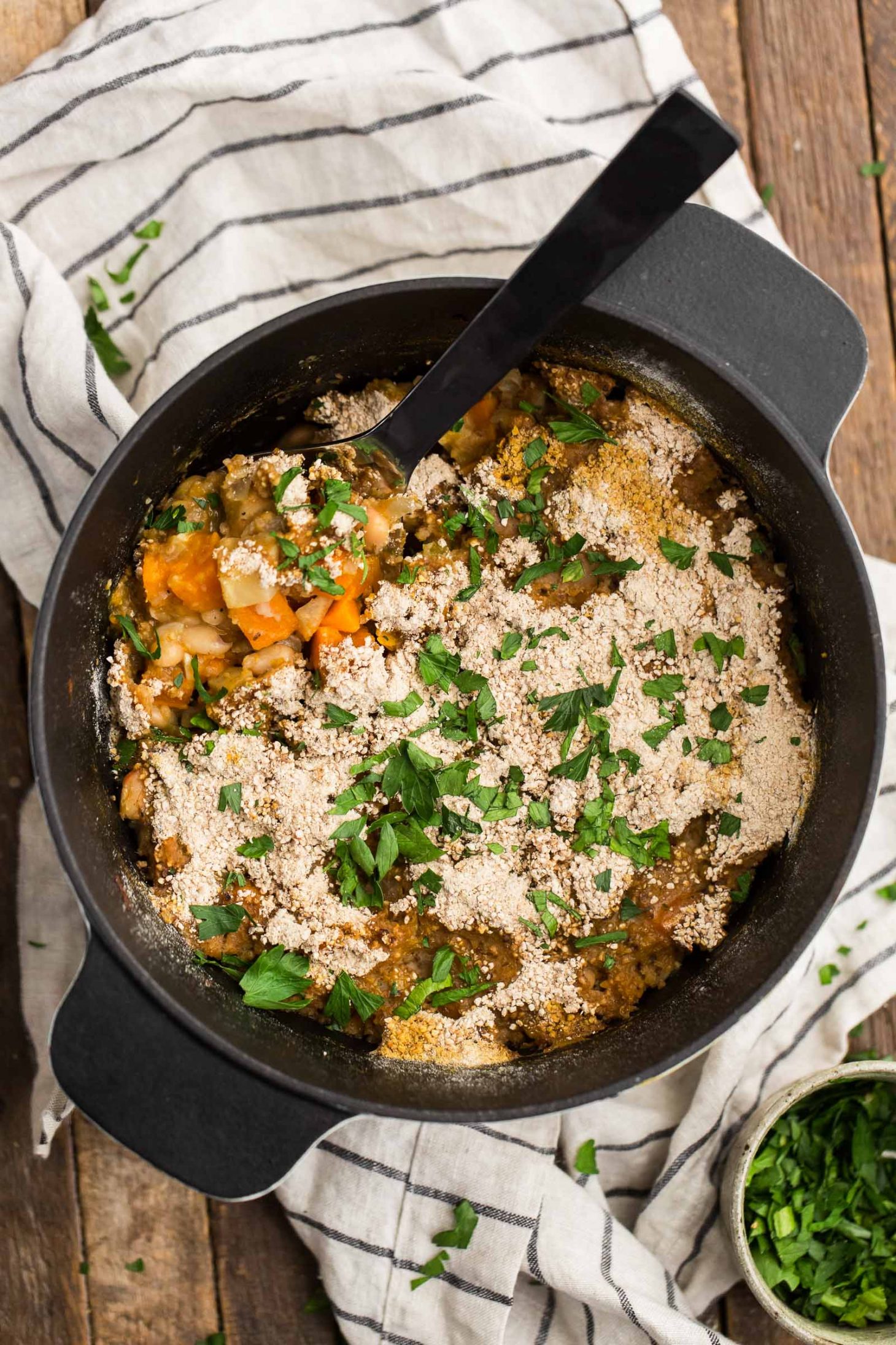 Root Vegetable Cassoulet with Sweet Potatoes | @naturallyella
