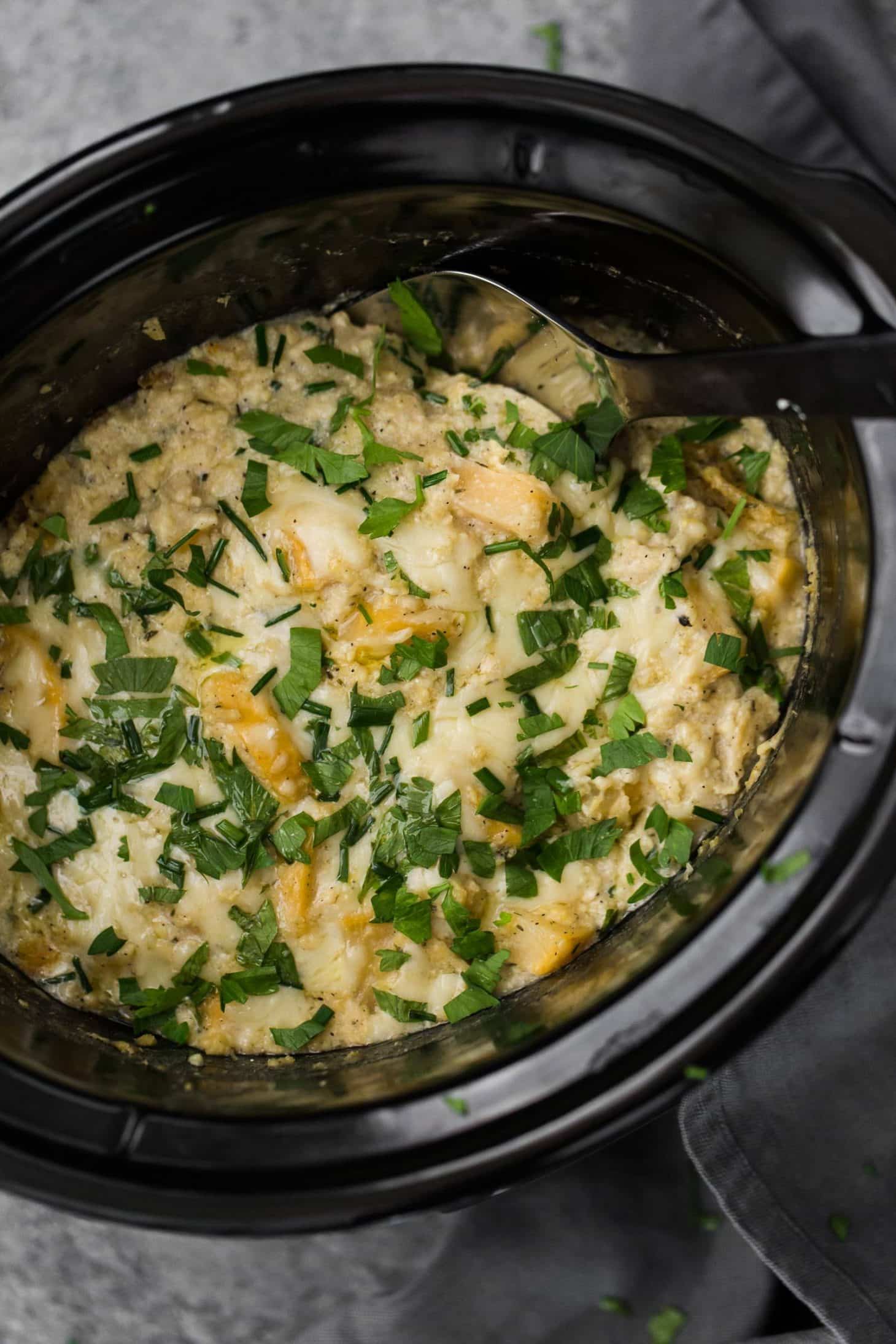 Slow Cooker Rutabaga Gratin with Millet