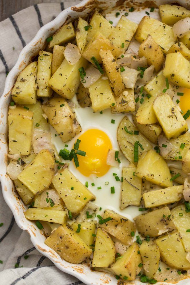 Potato Egg Bake with Rosemary and Thyme Naturally Ella