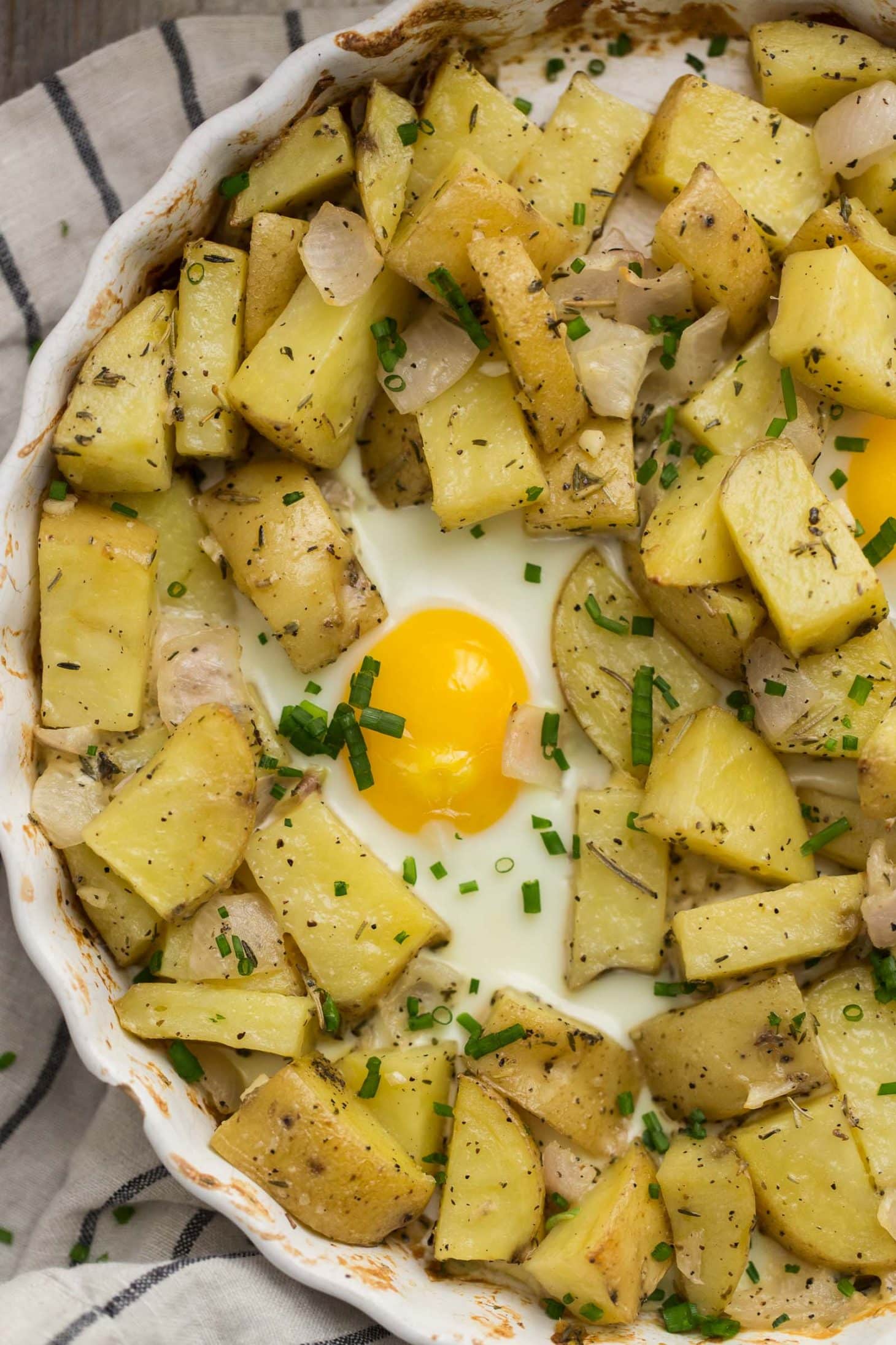 Easy Rosemary Potato Egg Bake | @naturallyella