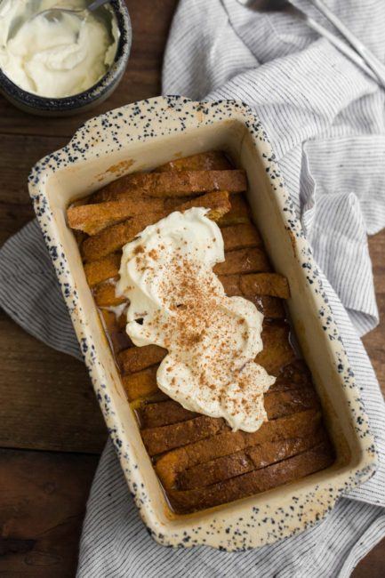 Baked Pumpkin French Toast | @naturallyella