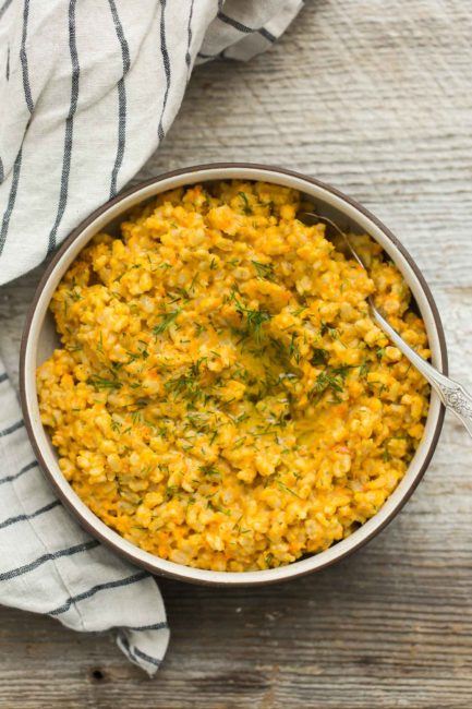 Baked Barley Risotto with Carrots | @naturalyella