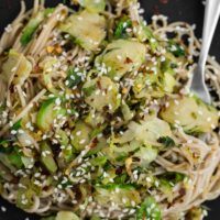 Brussels Sprouts and Soba | @naturallyella