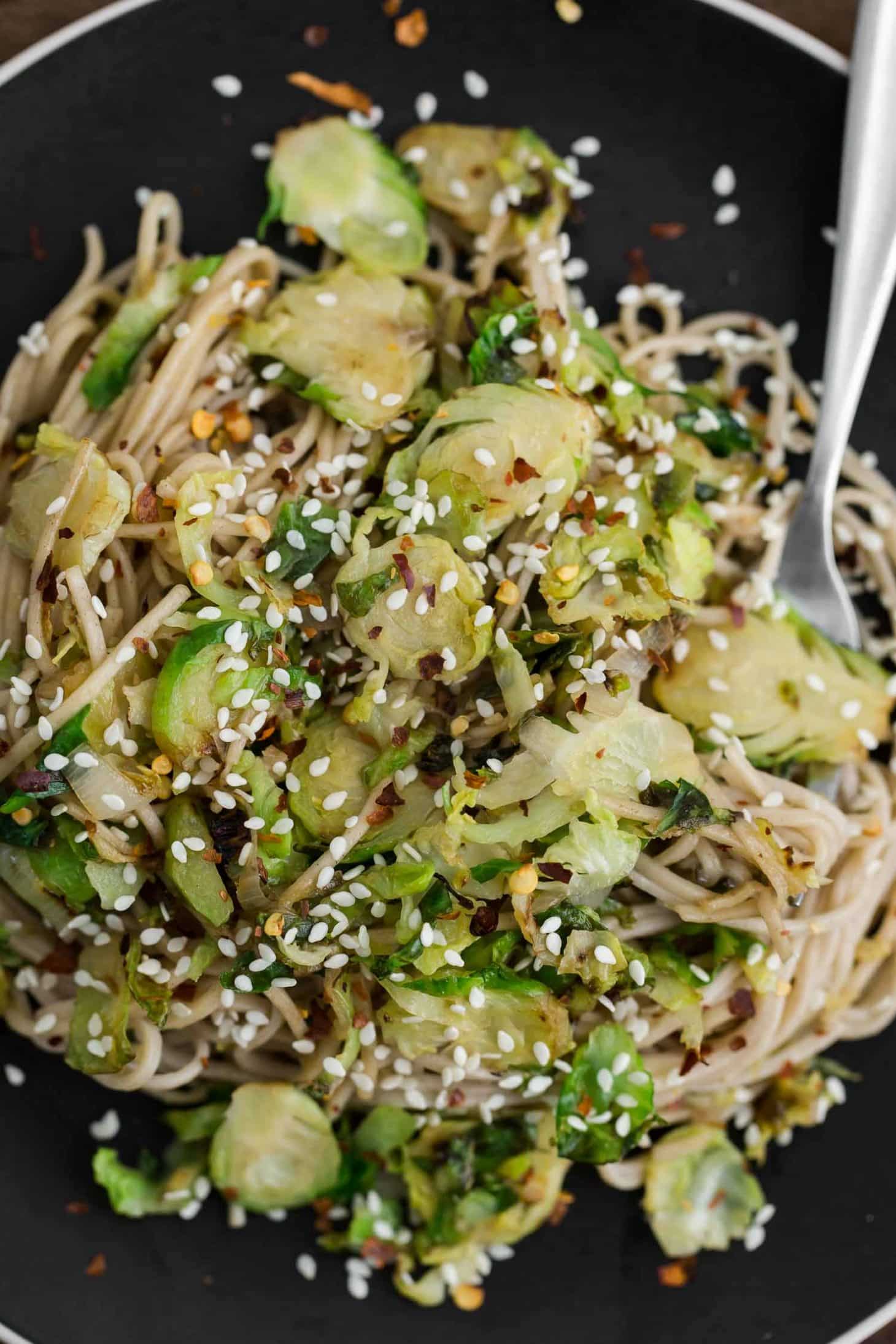 Brussels Sprout Soba Bowl | @naturallyella