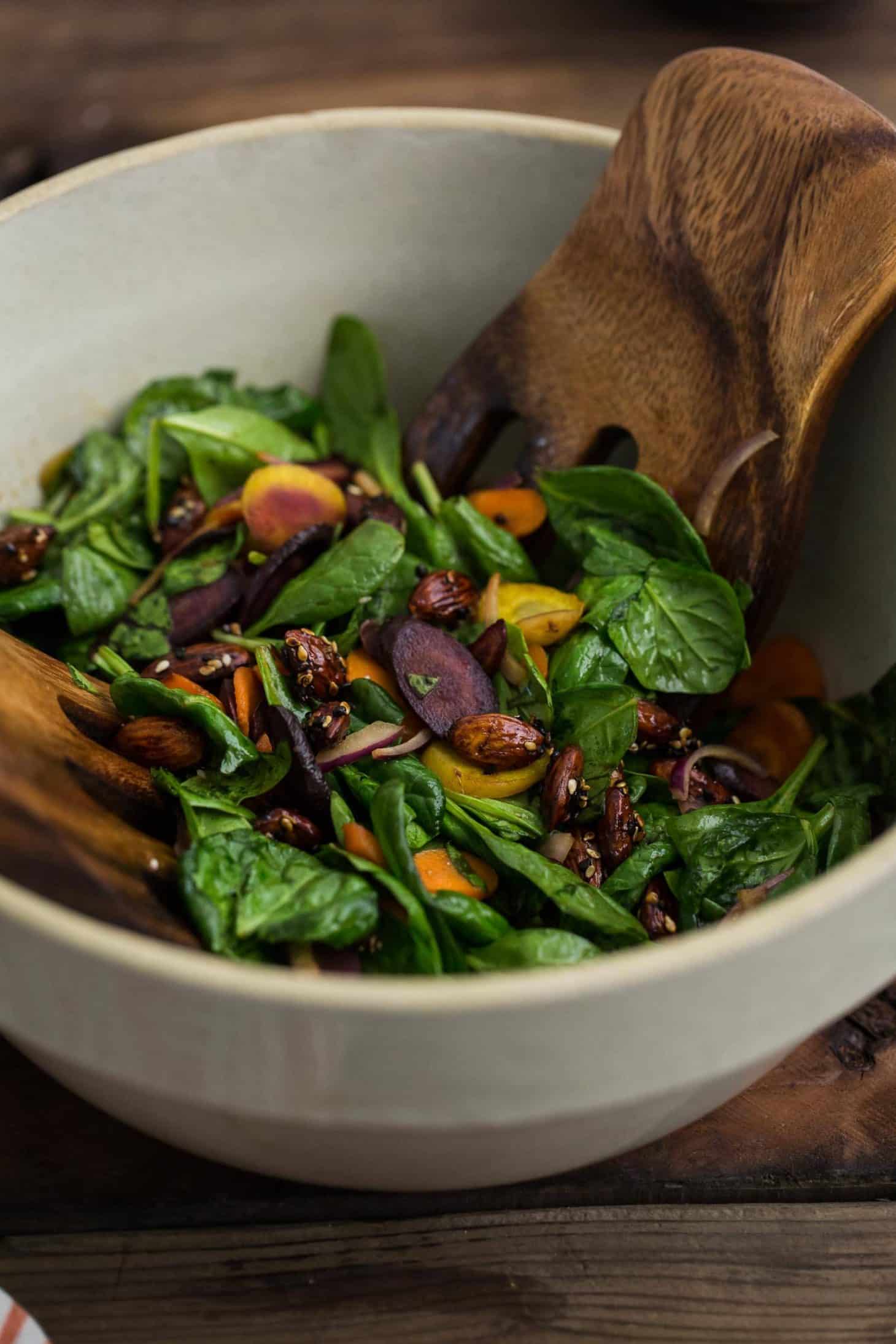 Carrot Salad with Miso-Lemon Dressing | @naturallyella