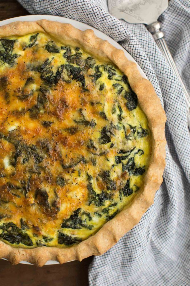 Kale Quiche with Garlic - Naturally Ella