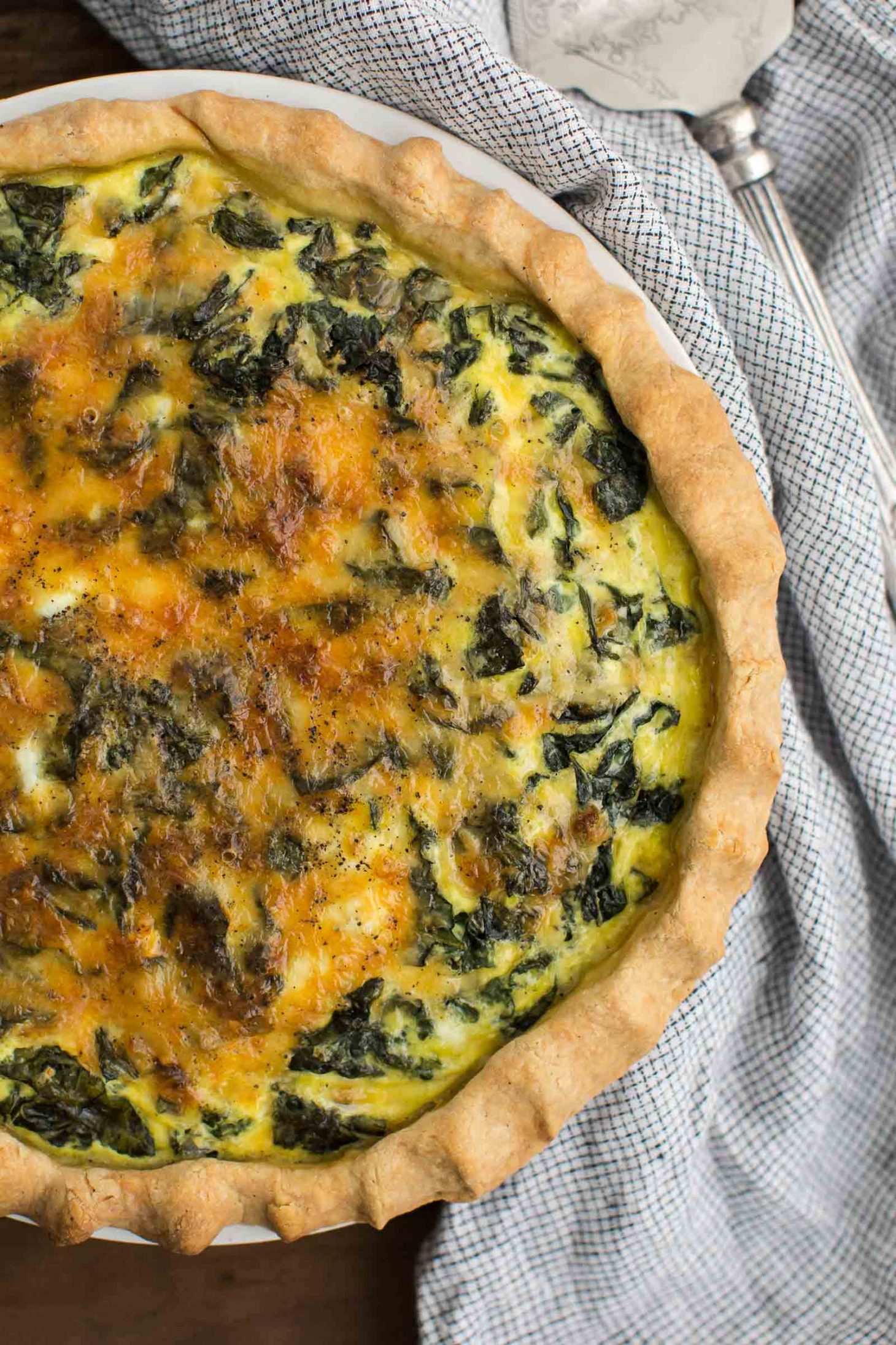 Garlicky Kale Quiche with Homemade Crust | Naturally Ella