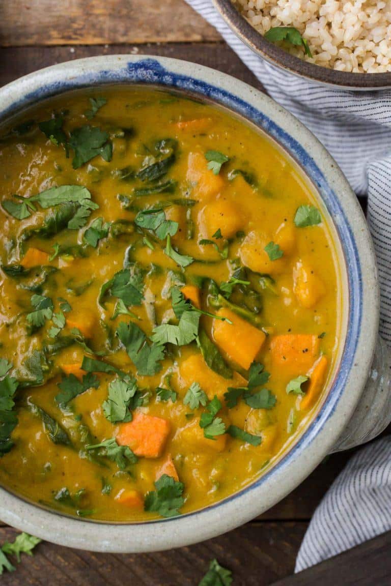 Red Kuri Squash Curry with Chard and Coconut | Naturally Ella