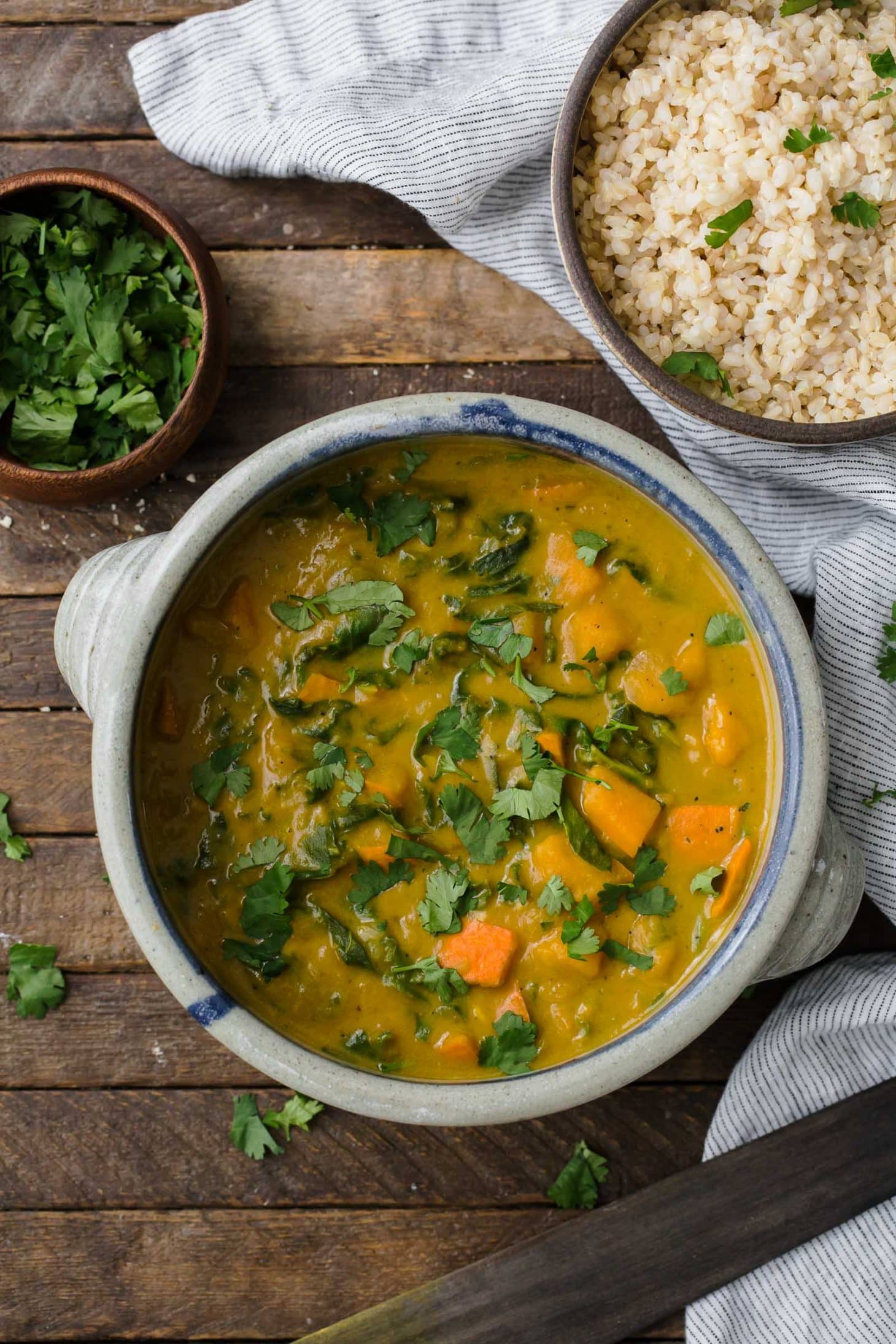 Red Kuri Squash Curry with Chard