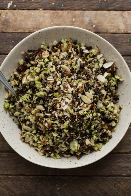 Roasted Romanesco Black Lentil Pilaf | @naturallyella