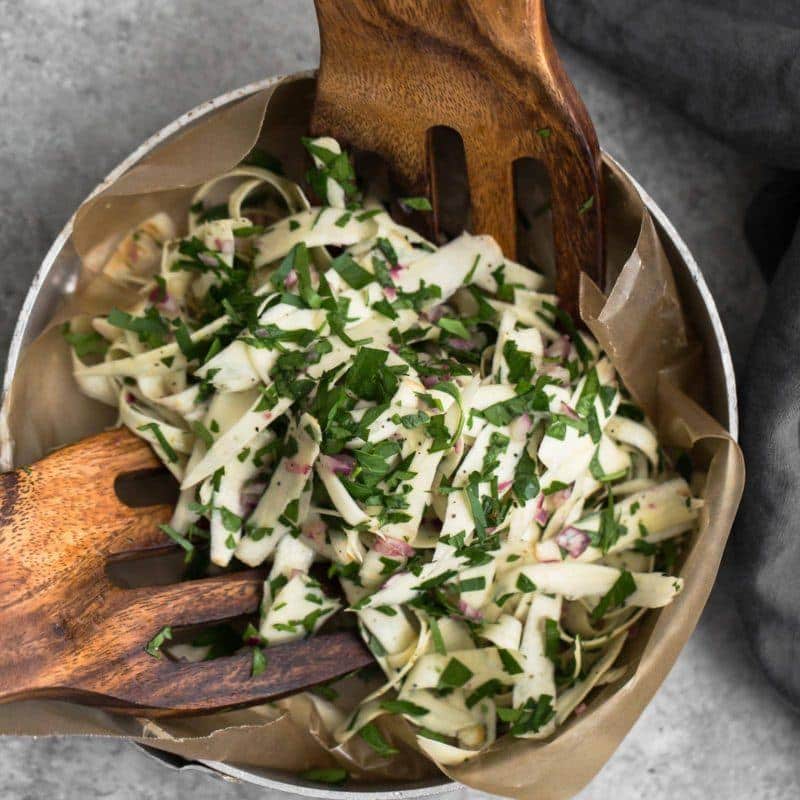 Shaved Parsnip Salad with Parsley | Naturally Ella