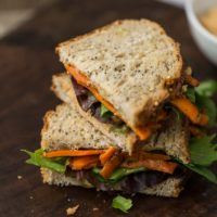 Vegan Roasted Carrot Sandwich with Sunflower Cream | @naturallyella