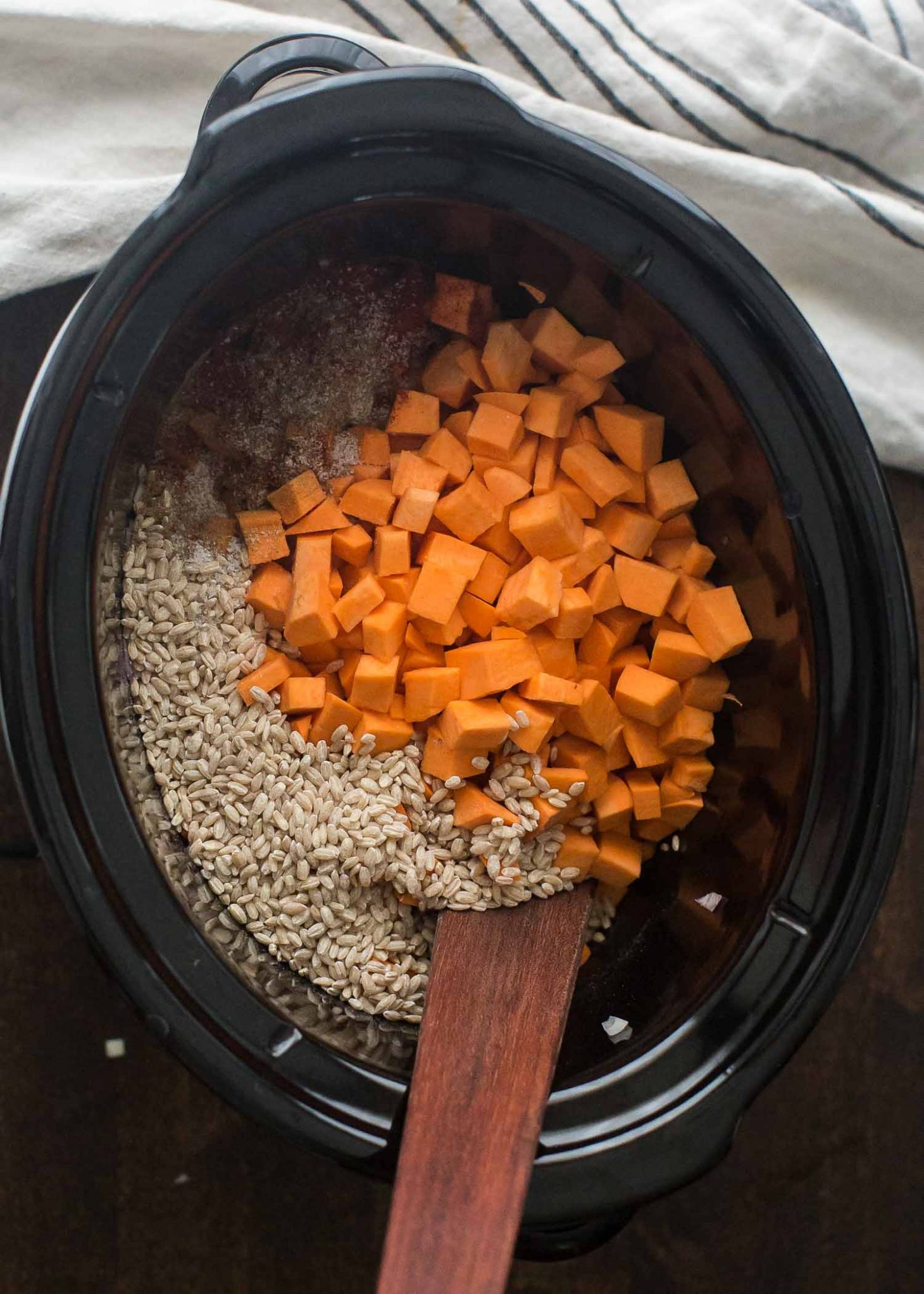 Sweet Potato Barley Stew | Prep in the Slow Cooker