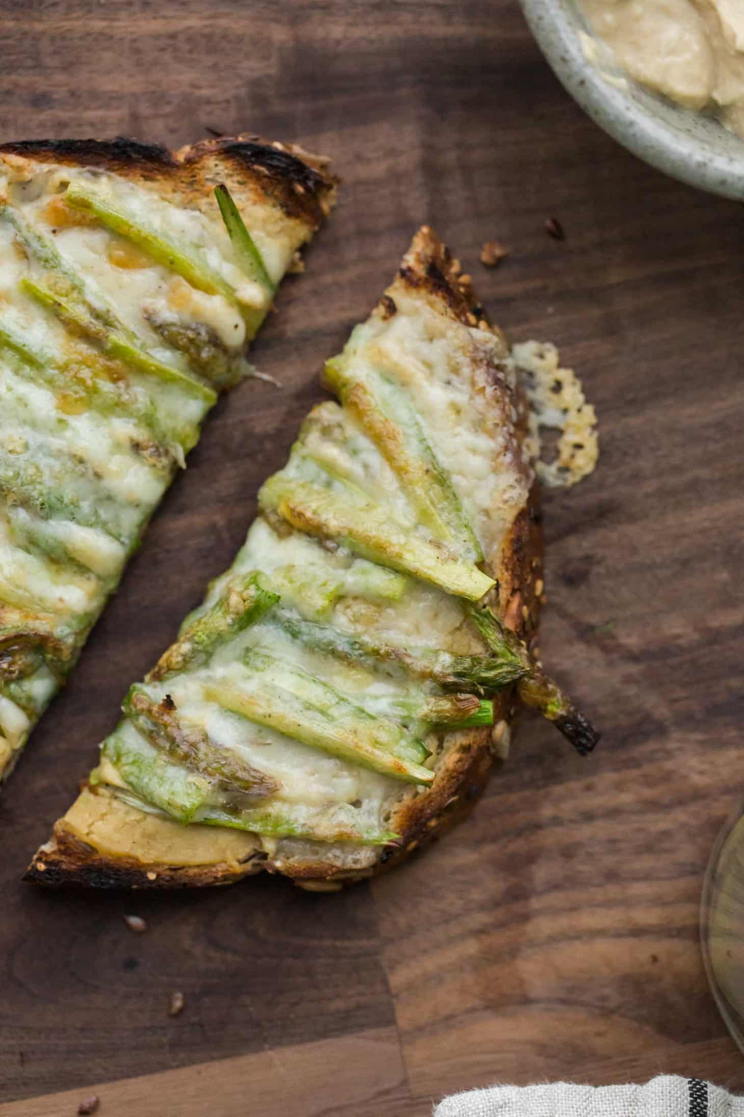Asparagus Hummus Toast | Naturally Ella