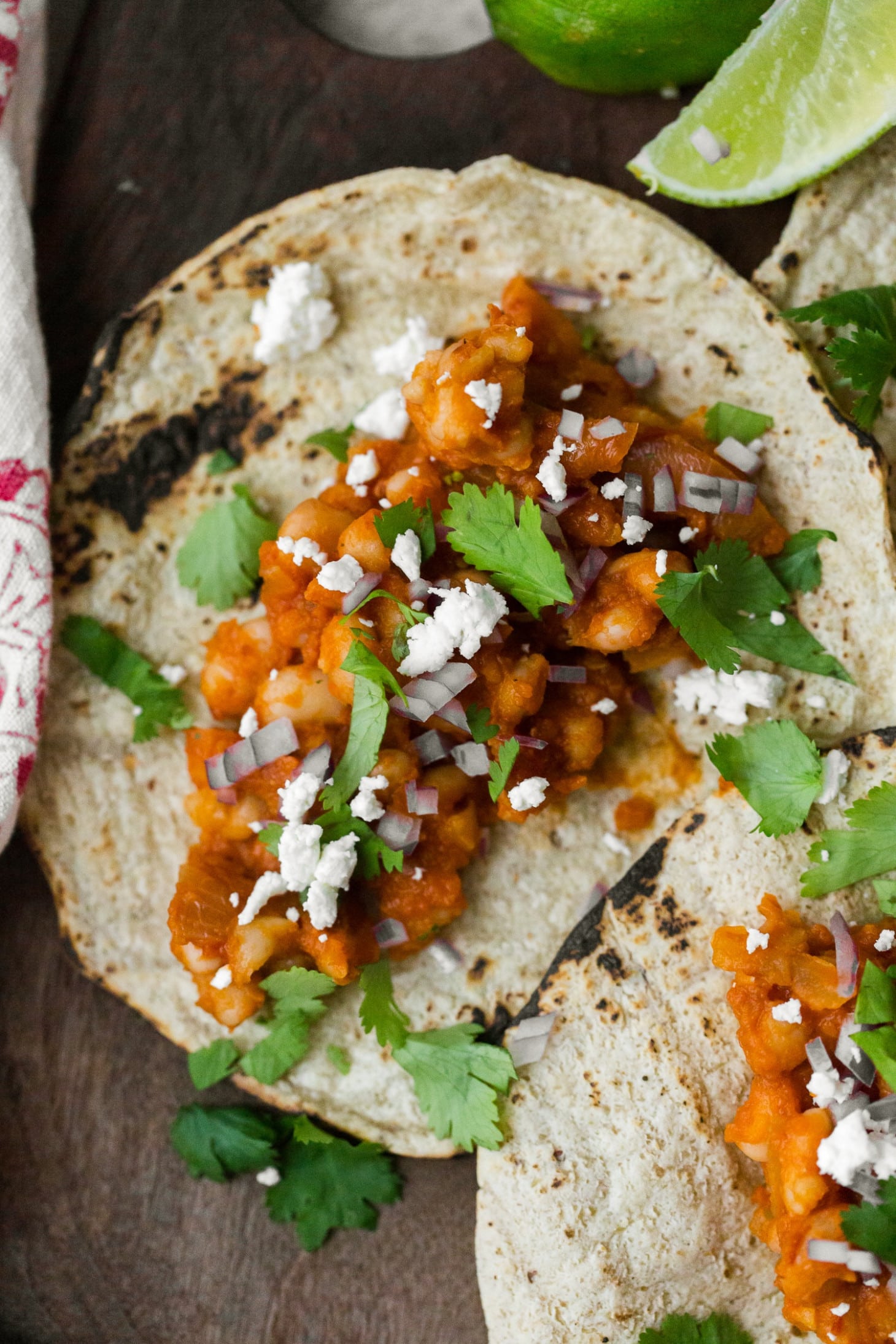 Chipotle White Bean Tacos with Cotija Cheese | Naturally Ella