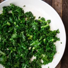 Garlicky Greens in the Microwave