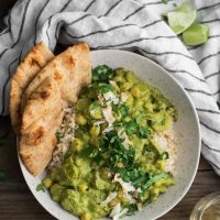 Green Curry with Potatoes and Chickpeas