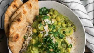 Green Curry with Potatoes and Chickpeas