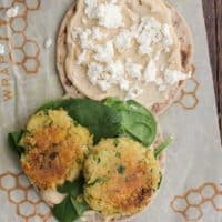Chickpea Fritter Sandwich with Hummus