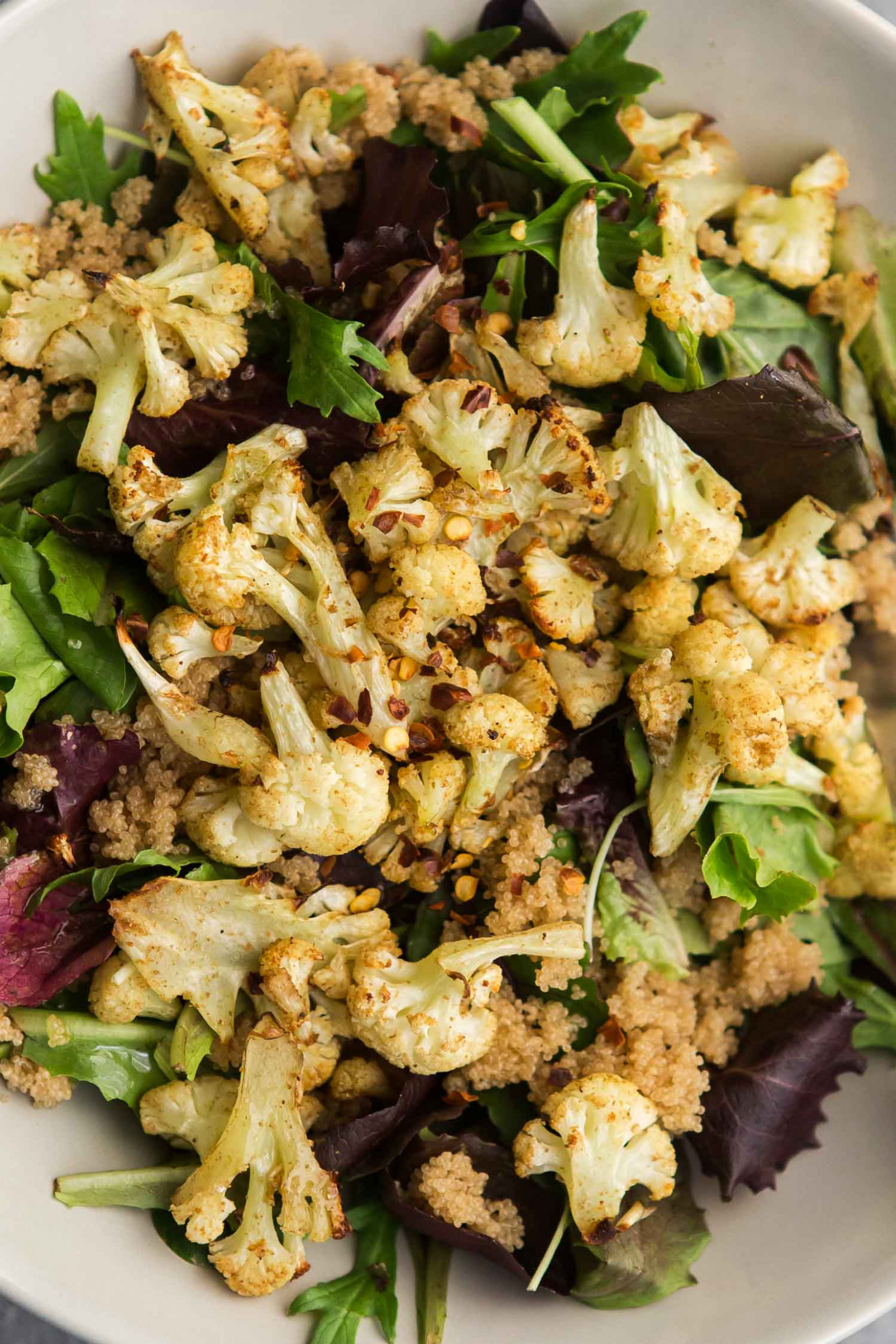 Coriander Cauliflower Amaranth Salad with Lemon Vinaigrette | Naturally Ella